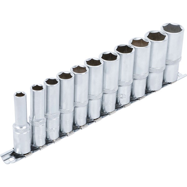BGS Steckschlüssel-Einsatz-Satz Sechskant tief Antrieb Innenvierkant 10 mm (3/8) SW 8 - 19 mm 11tlg. - 2222