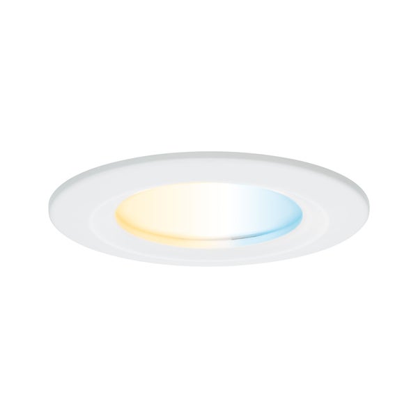 LED Einbauleuchte Nova Coin IP44 rund 78mm Tunable White 6W 530lm 230V Weiß matt Aluminium
