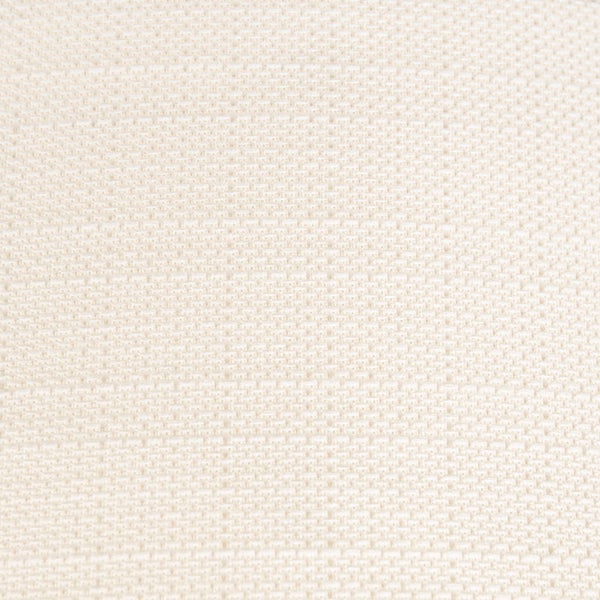 Nahaufnahme der gewebten Struktur eines hellen Markisenstoffs oder Sonnenschutzgewebes.