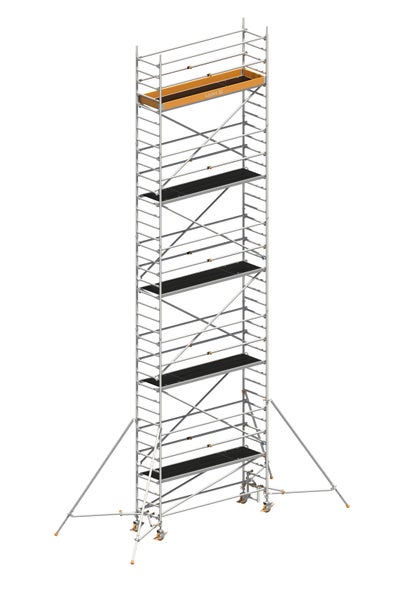 Fahrgerüst mit mehreren Plattformen und Stabilisatoren
