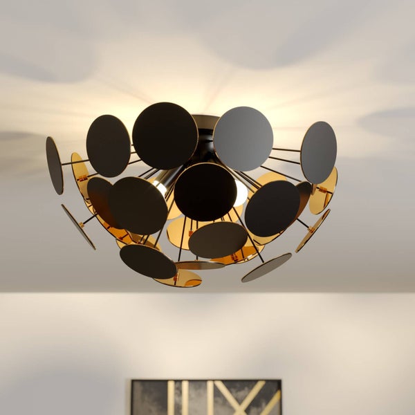 Deckenleuchte mit runden Dekoelementen