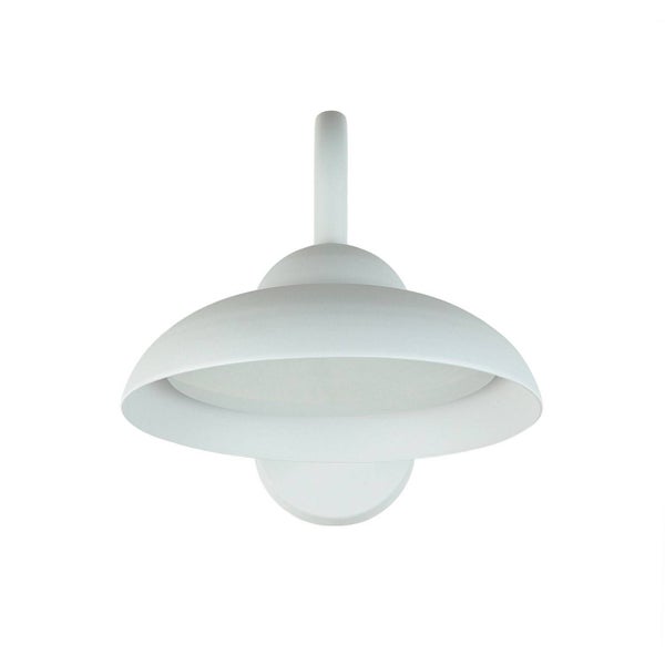 Weiße Außenwandleuchte im modernen Design