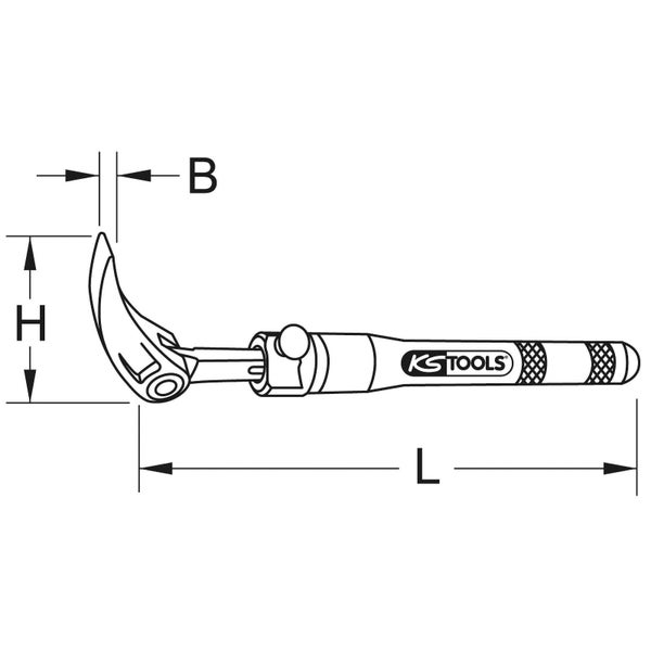 KS TOOLS Teleskop Gelenk-Rollkopf-Hebeleisen 325-460 mm - 911.8186
