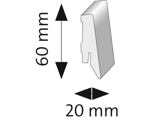 LEISTE SKL-60 OF 270, 1209, 1212, 20x60x2600 mm