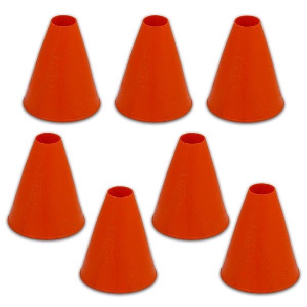 Fahrschul Markierungskegel 19 cm für Motorrad Fahrtraining, Prüfungen Set / Orange / Set A mit 7 Kegeln
