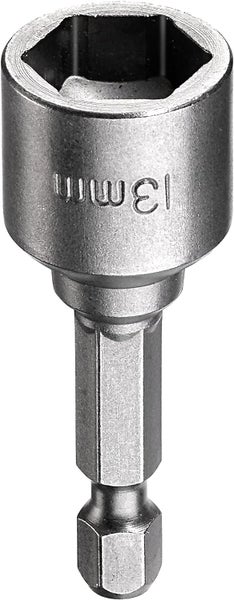 kwb Magnetische 13 mm Bit-Stecknuss Professional aus TQ 60-Stahl (Antrieb: 1/4 Zoll EQ 6.3 Sechskantschaft, ISO 1173, für Außen-Sechskantschrauben