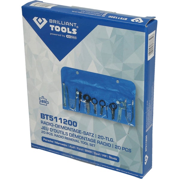 BRILLIANT TOOLS Radio-Demontage-Satz 20tlg. - BT511200