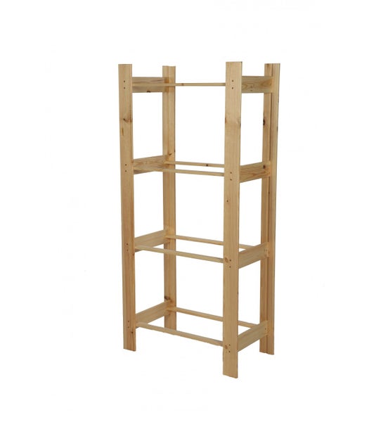 PROREGAL Getränkekistenregal Pinepeak HxBxT 149 x 70 x 38,8 cm Für 4 Kisten Kiefernholz Natur