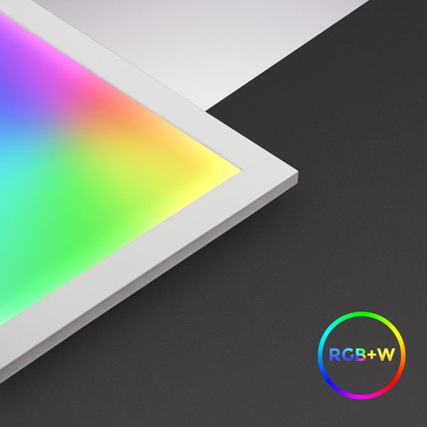 LED Panel 45x45 cm - 16W, 1400lm, dimmbar, Fernbedienung, CCT, RGB, weiß