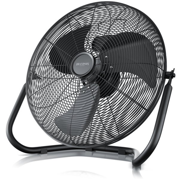 Brandson - Windmaschine Retro Stil 160 Watt - Ventilator in Chrom - Standventilator 50 cm - Bodenventilator - hoher Luftdurchsatz