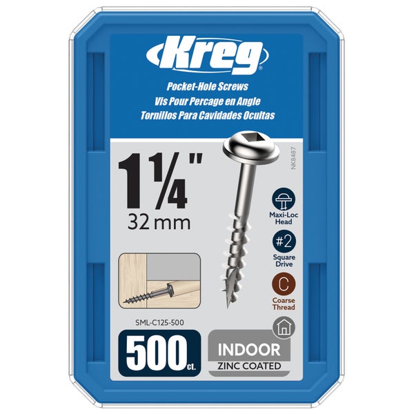 Pocket-Hole Schraube verzinkt (32mm, 500)