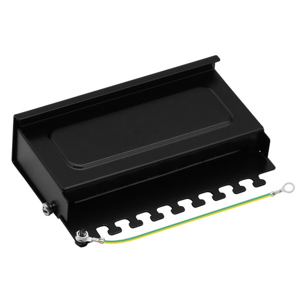 ProfiPatch Patchpanel Patchfeld Cat.6 Desktop 8-Port RJ45 geschirmt Aufputz Wandmontage 1HE schwarz