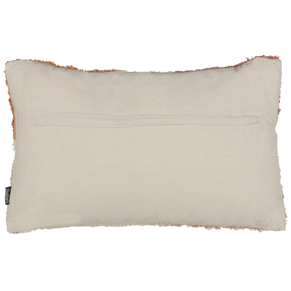 Beliani Dekokissen aus Baumwolle, Rückseite mit Hotelverschluss, beige, rechteckig.