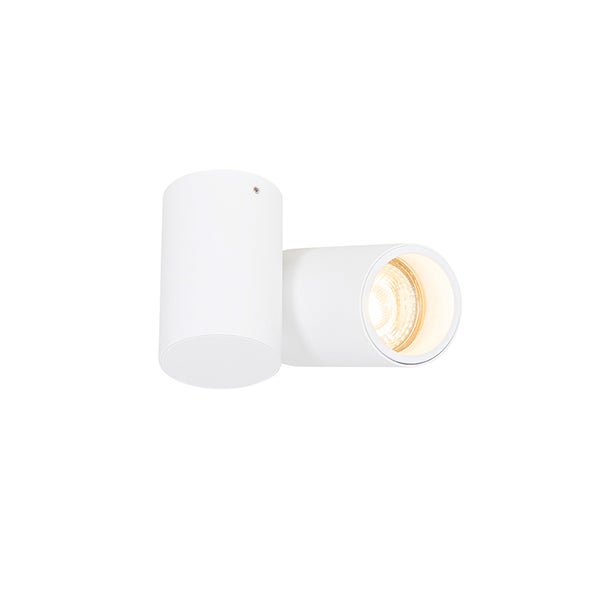 Weiße Wandleuchte mit zylindrischem Design