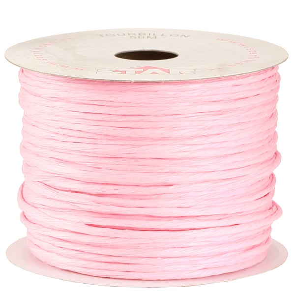 Rolle mit rosa Bastband, 50 Meter Länge, Dekorschnur für Geschenkverpackungen