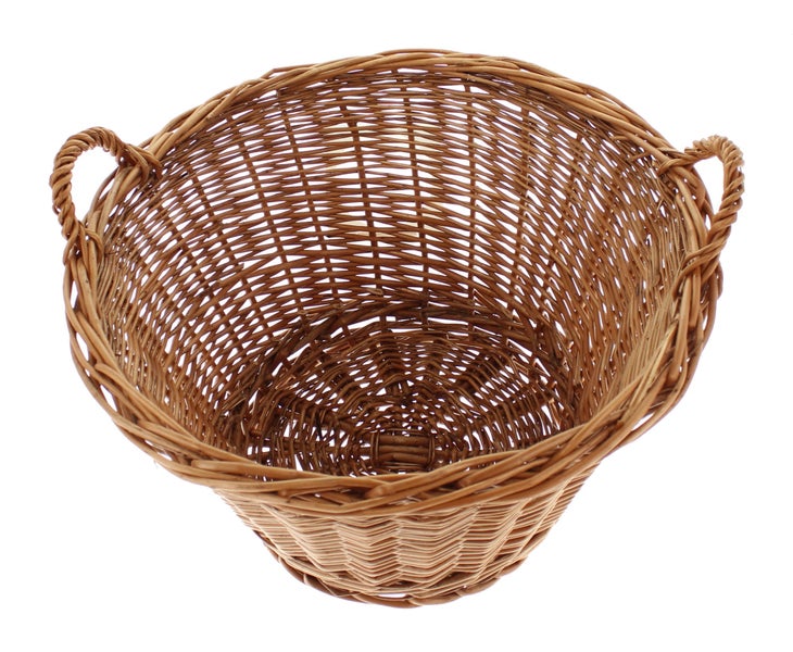 FRANK FLECHTWAREN | Füllkorb Natur, groß, WEIDE, Ø 50 cm, Höhe 30 cm