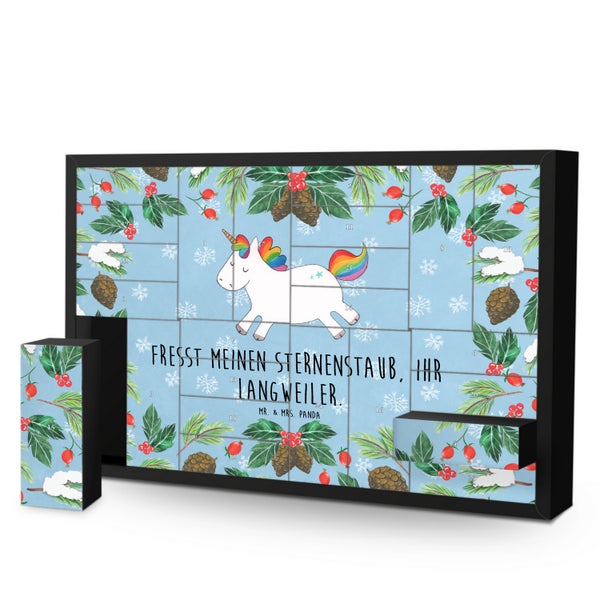 Mr. & Mrs. Panda Befüllbarer Adventskalender Einhorn Happy - Blau Pastell