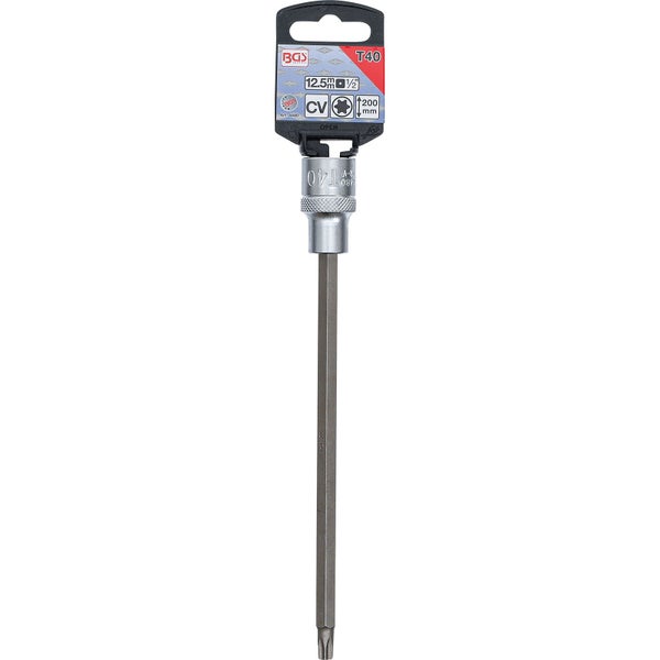 BGS Bit-Einsatz Länge 200 mm Antrieb Innenvierkant 12,5 mm (1/2) T-Profil (für Torx) T40 - 4480