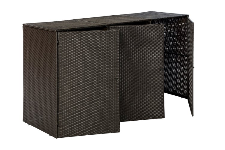 Mülltonnenabdeckung 3er, 240 Liter, braun