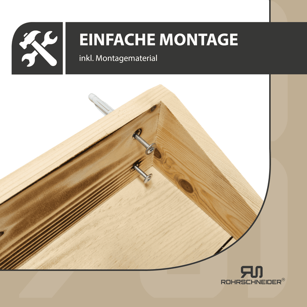 Rohrschneider Wandmulde geflammt+ Kissen mit Füllung Cord breit dunkelgrau