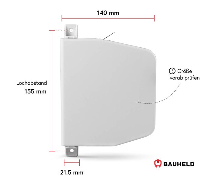 Bauheld Rollo mit Maßangaben