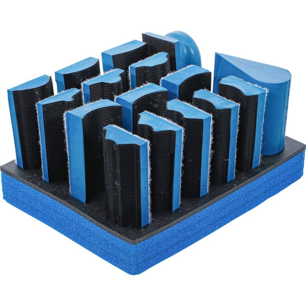 BGS Klett-Schleifblock-Satz 16tlg. - 74365