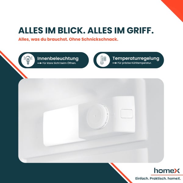 Innenraumbeleuchtung und Temperaturregelung eines Kühlschranks