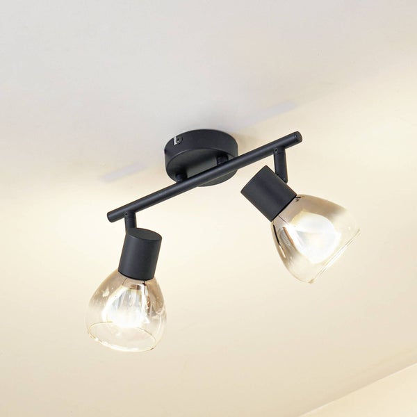 Lindby Deckenlampe Pendura (Modern) in Alu aus Glas (2 flammig, E14) - Deckenleuchte Lampe Wohnzimmerleuchte