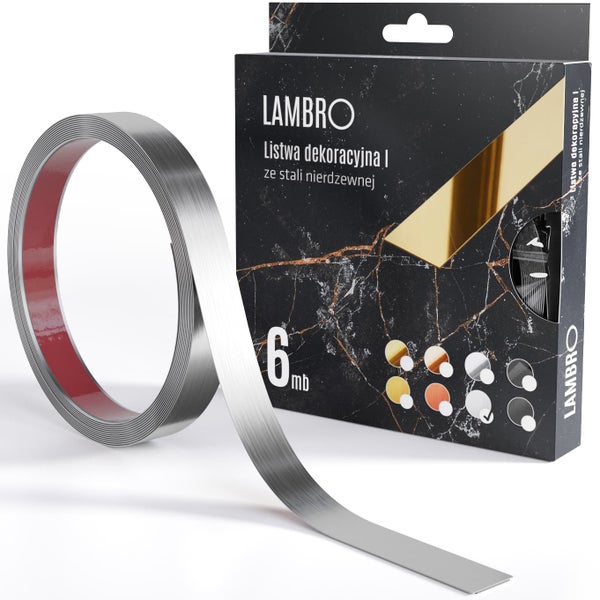 Lambro Dekorleiste aus Edelstahl mit Verpackung