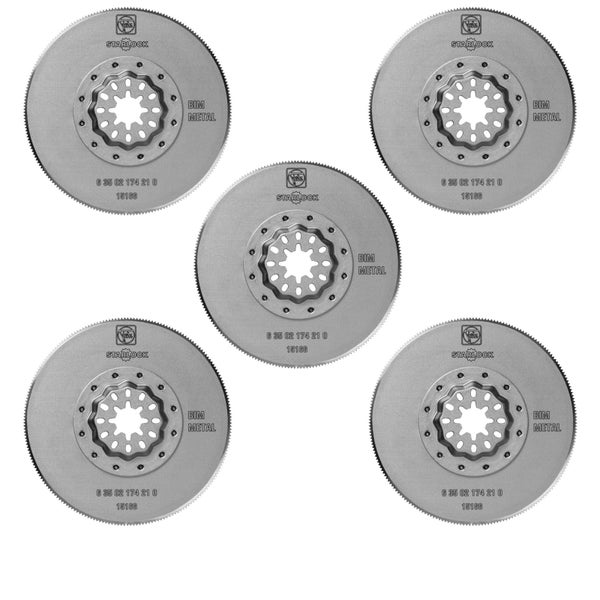 Fünf Starlock BIM Metallsägeblätter
