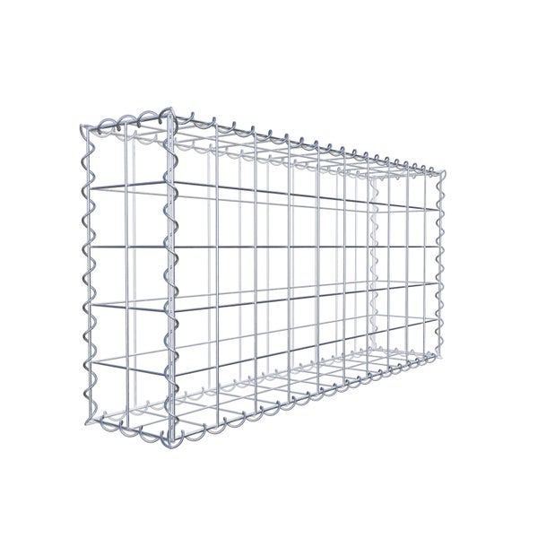 Gabione 100 cm x 50 cm x 20 cm (L x H x T), Maschenweite 10 cm x 10 cm, Spirale