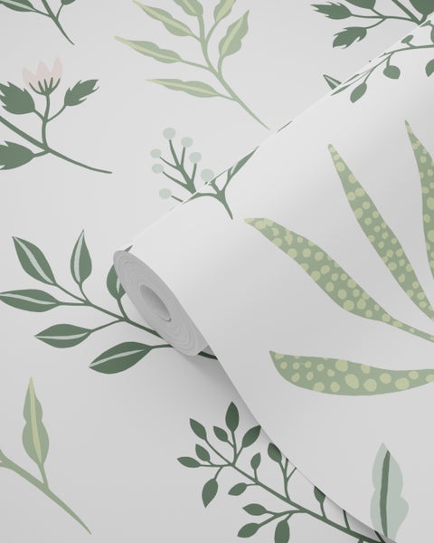 Tapetenrolle mit botanischem Muster