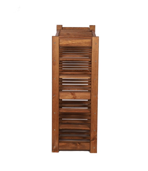 PROREGAL Weinregal SPREEWALD HxBxT 86x70x33cm 42 Flaschen auf 7 Ebenen Massives Kiefernholz Braun geölt