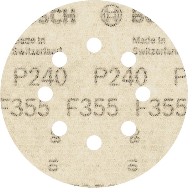 Schleifpapier mit Körnung P240 und Lochung für Staubabsaugung