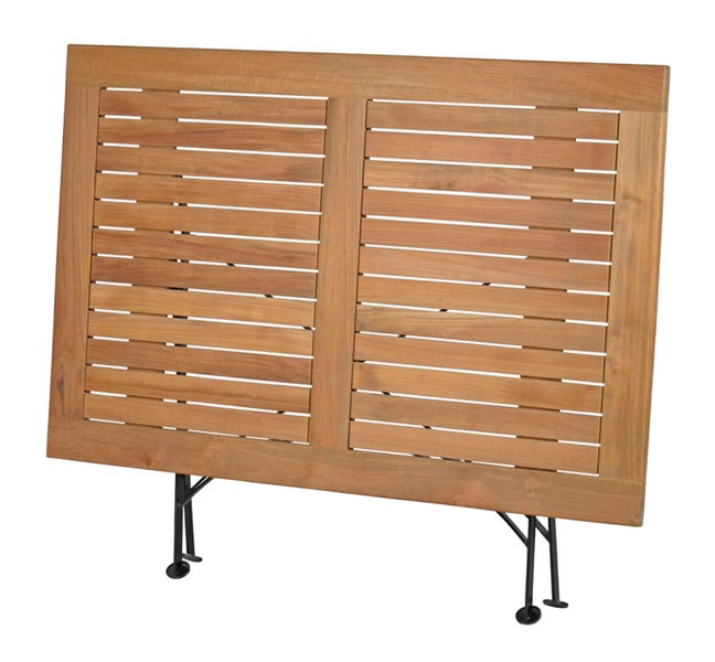 Teak Sitzgruppe 4 Stühle 1 Tisch 120 x 80 cm klappbar premium