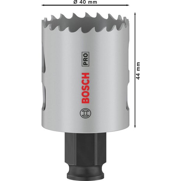 Bosch Pro Lochsäge mit 40 Millimeter Durchmesser und 44 Millimeter Höhe