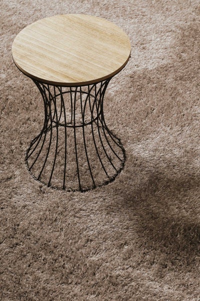 Teppich Rund Sand Hochflor Flavio Homie Living 80 cm rund