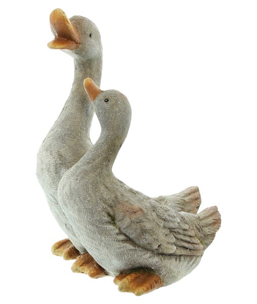 FRANK FLECHTWAREN | Pflanzer Gänsepaar, 24,5 x 26 x 36 cm, MAGNESIUMOXID