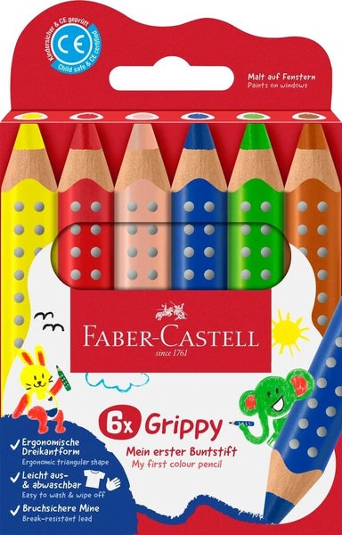 Faber-Castell Buntstifte Grippy 6er Set