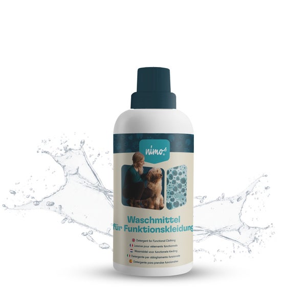 nimo® Waschmittel für Funktionskleidung • reinigt zuverlässig ohne Duftstoffe und Farbstoffe