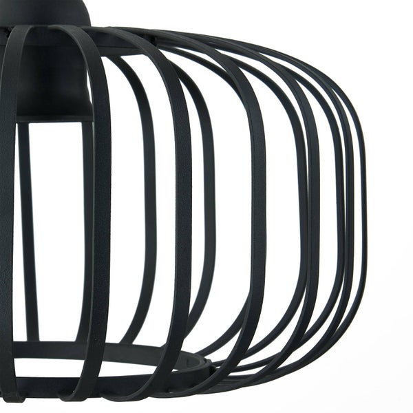 Lindby Pendelleuchte Krish (Retro, Vintage Antik) in Schwarz aus Metall (3 flammig E27) - Deckenlampe Esstischlampe Hängelampe Hängeleuchte Wohnzimmerleuchte