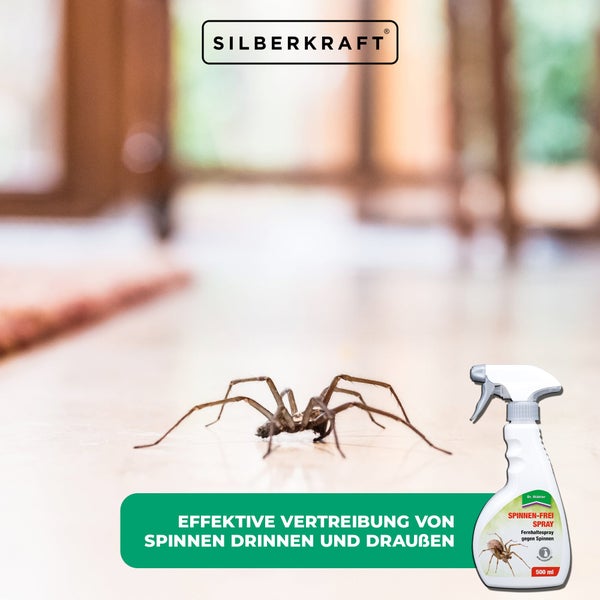 Spinnen-Frei Spray – Effektives Fernhaltemittel gegen Spinnen in Wohnung, Keller, Garage & Auto – Repellent zur Spinnenabwehr & Netzvermeidung