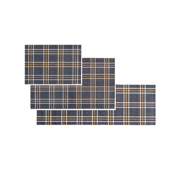 Fußmatten-Set mit Karomuster