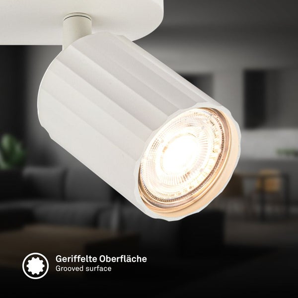 Deckenstrahler Deckenleuchte Deckenlampe Schlafzimmer Schwenkbar 2-flammig