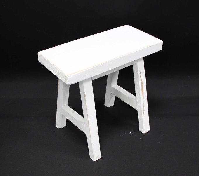 FRANK FLECHTWAREN | Hocker Used-Look, HOLZ, 36 x 25 x 31 cm