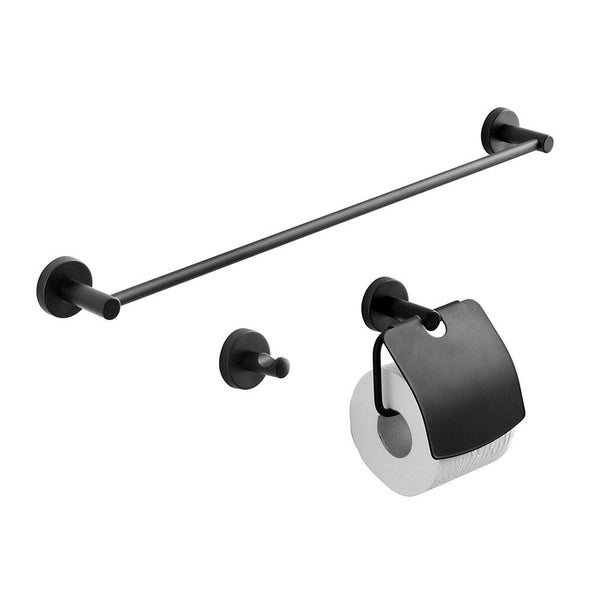 Mattschwarze Accessoires für das Badezimmer – 3 teilig | Necessary