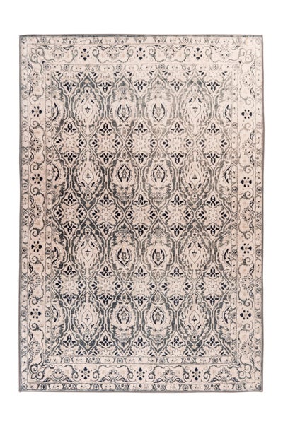 Kurzflor Teppich Rhombique Beige Vintage-Design, Used-Look, Orientalisch 120 cm x 170 cm