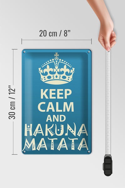 Blechschild Spruch 20x30cm Keep Calm and Hakuna Matata