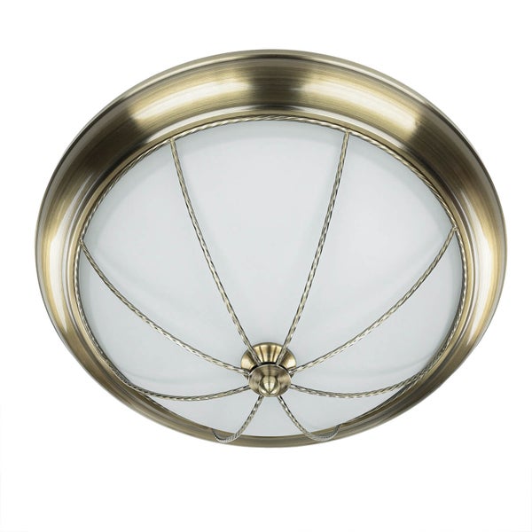 Deckenleuchte aus Metall und Glas