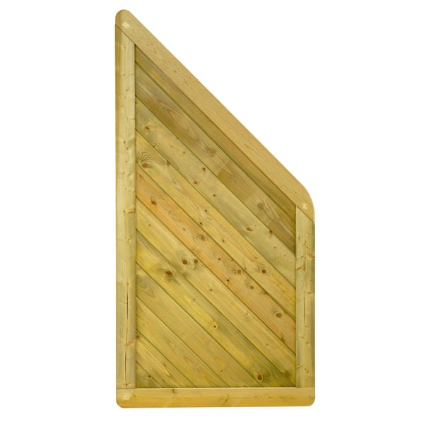 Holzzaun Element schräg